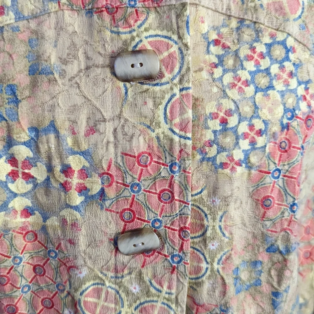 Christopher & Banks Stretch Cotton Multi Pattern Button Up Jacket Size L - Picture 4 of 13